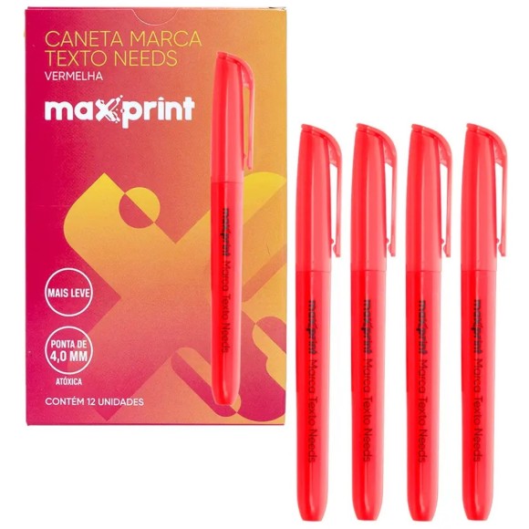 Marca Texto Needs Caixa Com 12 Unidades Maxprint - Escolha A Cor