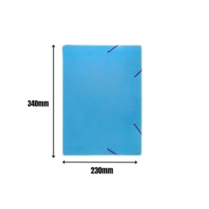 Pasta Papelao Aba Com Elastico Azul Claro 230X340mm Fina GOLDEN KRAFT