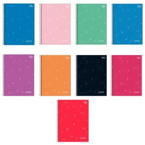 Caderno Universitario 1 Materia 80fls Lunix Cores Capa Dura TILIBRA