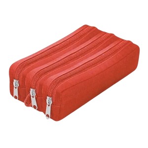 Estojo Triplo Vermelho - AMW BOLSAS