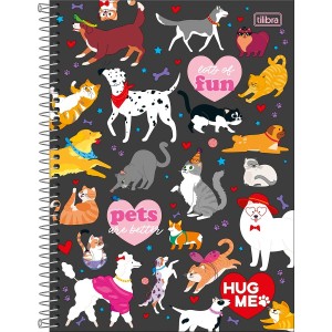 Caderno Universitario 10 Materias 160fls Hug Me Capa Dura TILIBRA