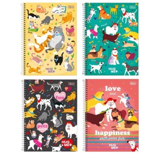 Caderno Universitario 10 Materias 160fls Hug Me Capa Dura TILIBRA