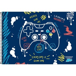 Caderno de Desenho Milimetrado 96fls D+ Masculino Capa Dura TILIBRA