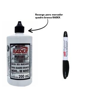 Tinta Pincel Quadro Branco 200ml  Preto RADEX