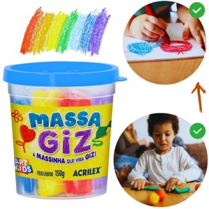 Massinha Giz 06 Cores 100gr ACRILEX