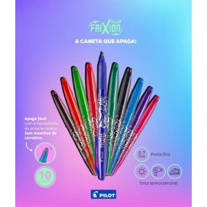 Caneta Apagável Frixion Ball 0.7mm Cores - PILOT
