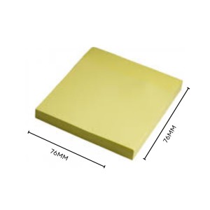 Bloco Adesivo 76x76 Amarelo Com 100 Folhas JOCAR OFFICE
