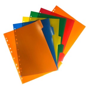 Divisoria Plastica A4 C/10 Divisorias Coloridas KZ310 KAZ