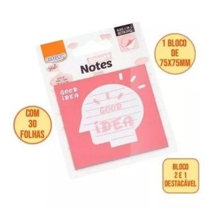 Bloco Adesivo 75x75 Good Idea Notes Com 30 Folhas BRW