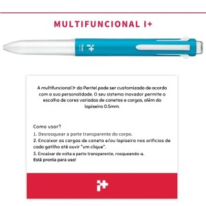 Caneta C/3 GATILHOS Multifuncional Personalizavel I+BGH5 PENTEL
