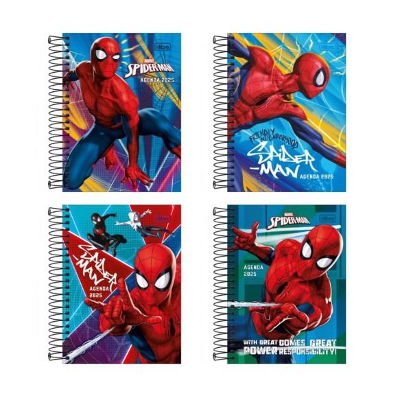Agenda 2025 Escolar Spider Man Espiral - TILIBRA