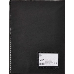 Pasta Catalogo Portfolio OF 50 Envelopes 0,12 Medio Preta Com Visor Com Colchete Ref.124 ACP
