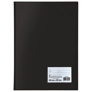 Pasta Catalogo Portfolio OF 100 Envelopes 0,12 Medio Preta Com Visor Com Colchete Ref.1019 DAC