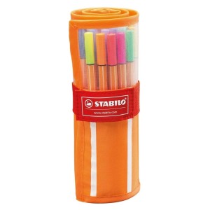 Caneta hidrográfica 0.4mm Kit Com 30 Cores Point 88 - STABILO