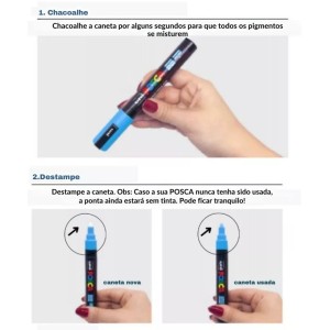 Caneta Posca 0.7mm PC-1MR UNI-BALL