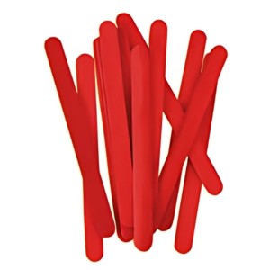 Palito De Sorvete Ponta Redonda Vermelho Com 50 - KAZ