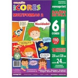 Bloco Criativo Multiformas N°2 Com 10 Formas 24 Folhas 110gr 230X320mm Ecocores RIDET NOVAPRINT