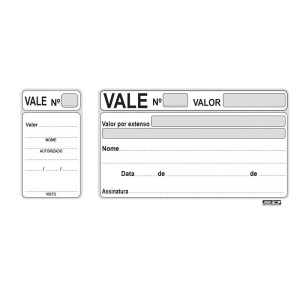 BL. VALE SIMPLES C/CANHOTO C/100 FOLHAS SÃO DOMINGOS