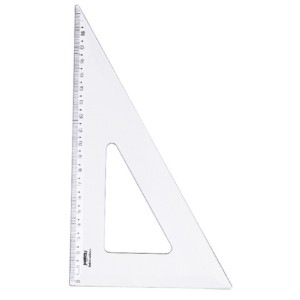 ESQUADRO 60º 21 CM COM ESCALA ACRILICO WALEU/MAXCRIL