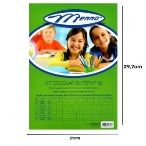Bloco Criativo Kit Leoni N°2 A4 62 Folhas Papeis Sortidos MENNO