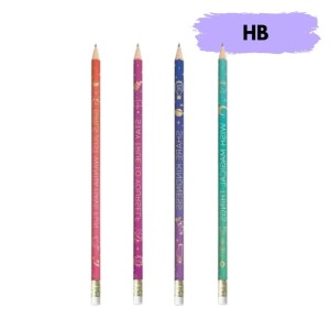 Lápis Preto HB Com Borracha Doodles - TILIBRA