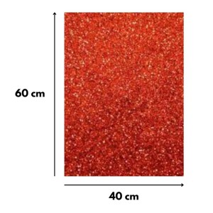 Eva Glitter 40X60cm Pacote Com 5 Folhas