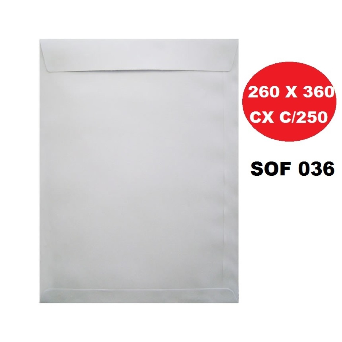 Envelope Saco Branco 90g 260x360mm pct c/25 Unid Foroni na