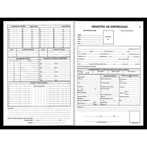 LIVRO REGISTRO DE EMPREGADO C/50 FOLHAS SAO DOMINGOS