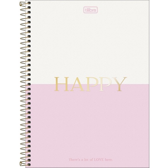 Caderno Universitário 10 Matérias 160fls Happy TILIBRA