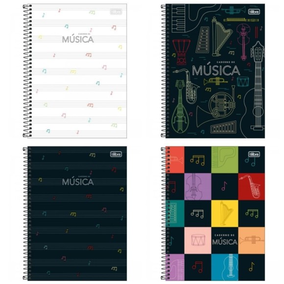 Caderno de Música Espiral Grande Capa Dura TILIBRA