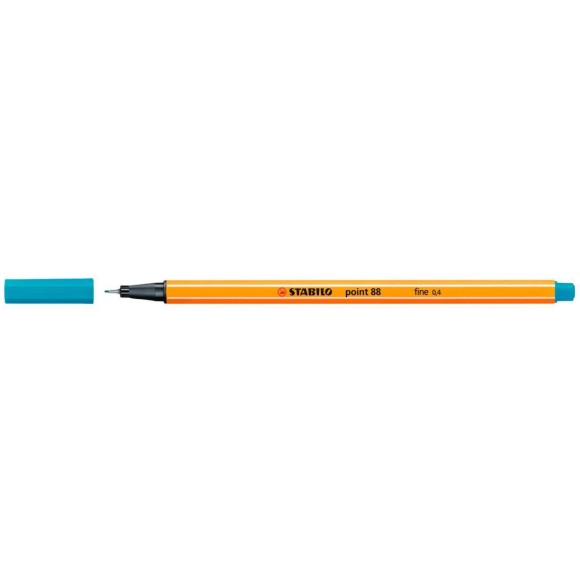 CANETA HIDROGRAFICA 0.4MM AZUL CEU 88/31 STABILO POINT 88