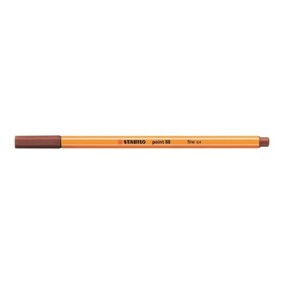 CANETA HIDROGRAFICA 0.4MM MARROM TERRA 88/75 STABILO POINT 88