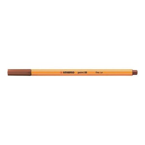 CANETA HIDROGRAFICA 0.4MM CASTANHO 88/38 STABILO POINT 88