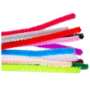 Limpador Cachimbo Haste de Chenille 30cm Pacote Com 10 Unidades Colorido
