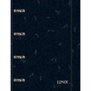 Fichário Universitário Cartonado Com Elástico 80FLS Lunix Preto TILIBRA