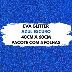 Eva Glitter 40X60cm Pacote Com 5 Folhas