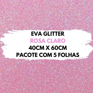 Eva Glitter 40X60cm Pacote Com 5 Folhas