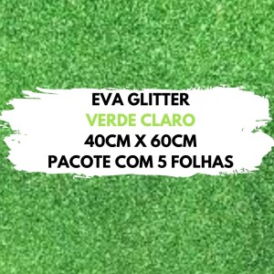 Eva Glitter 40X60cm Pacote Com 5 Folhas