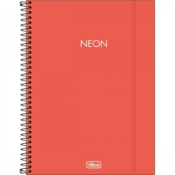 Caderno Espiral Capa Dura Universitário 10 Matérias 160 folhas Neon TILIBRA