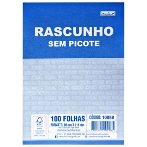 Bloco de Rascunho Pequeno Sem Picote Ref: 10058 SÃO DOMINGOS