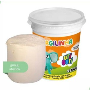 Argilinha 500gr Massa de Modelar Com Argila UTI GUTI
