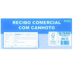 Bloco de Recibo Comercial Com Canhoto São Domingos | Kaz
