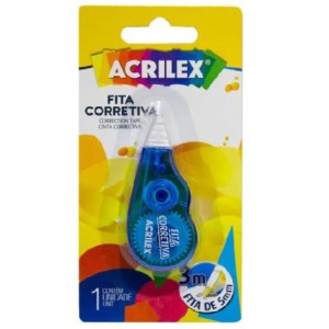 Corretivo Fita 5mmx3m Azul ACRILEX