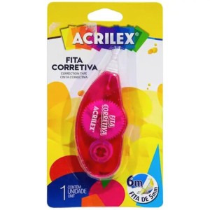 Corretivo Fita 5mmx6m Rosa ACRILEX