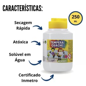 Guache 250ml Branco ACRILEX