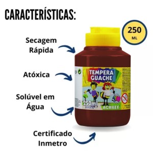 Guache 250ml Marrom ACRILEX