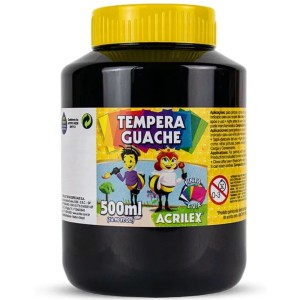 Guache 500ml Preto ACRILEX