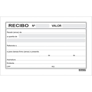BLOCO RECIBO COMERCIAL S/CANHOTO C/50 FOLHAS SAO DOMINGOS