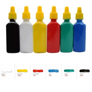 Tinta Plástica 20ml com 6 Cores Plastic Paint ACRILEX
