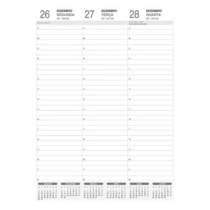 Agenda 2026 Semanal Brochura Senior Weekly Preta Ref:9514 SÃO DOMINGOS